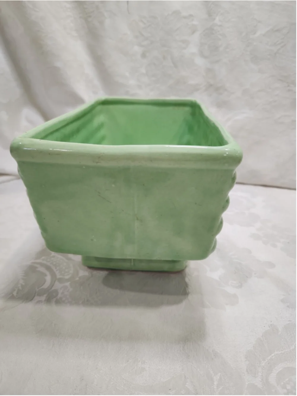 Vintage McCoy Pottery Planter Green Glazed Quilted MCM